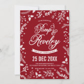 Winter Berries Weihnachtsfeier in Cherry Einladung (Vorderseite)