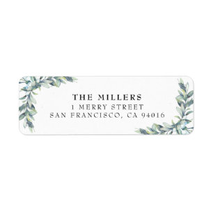 Winter Berries Weihnachtsfeiertage Address Labels