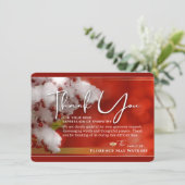 Winter Berries Weihnachtsfest Beileid Danke Karte (Stehend Vorderseite)