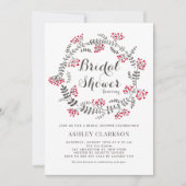 Winter Berries Wreath Bridal Dusche Einladung (Vorderseite)