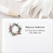 Winter Berries Wreath Rücksendeadresse (Insitu)