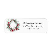 Winter Berries Wreath Rücksendeadresse (Vorne)