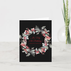 Winter Berry 30. Geburtstag Elegant Karte