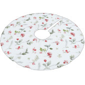 Winter Berry Botanischer Baumrock Polyester Weihnachtsbaumdecke (Schrägansicht)