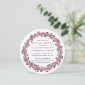 Winter Berry Bridal Dusche Einladung (Stehend Vorderseite)