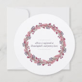 Winter Berry Bridal Dusche Einladung (Rückseite)