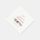 Winter Berry Bridal Shower Napkin Serviette (Ecke)