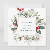 Winter Berry Family Foto Einladung (Rückseite)