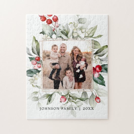 Winter Berry Family Foto Puzzle (Vertikal)