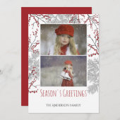 Winter Berry Feiertagskarte (Vorne/Hinten)