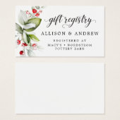 Winter Berry | Gift Registry Card (Vorne & Hinten)