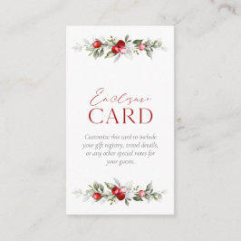 Winter Berry Hochzeitfeier Begleitkarte