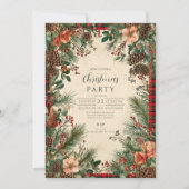 Winter Berry Pine Christmas Einladung (Vorderseite)