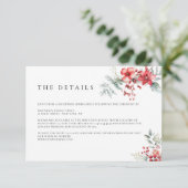 Winter Berry Poinsettia Details - Karte (Stehend Vorderseite)