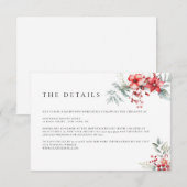 Winter Berry Poinsettia Details - Karte (Vorne/Hinten)