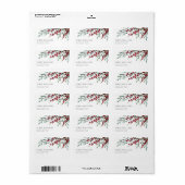 Winter Berry Script Weihnachts-Rücksendeadresse Adressaufkleber (Vorne)