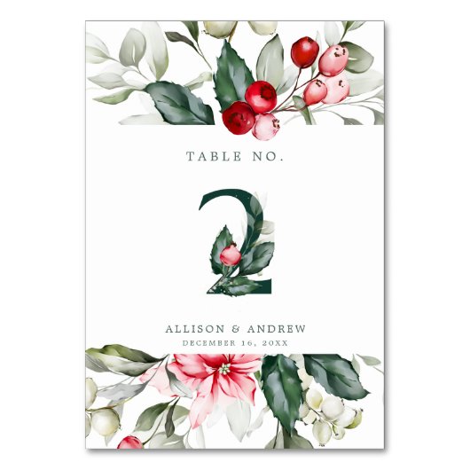 Winter Berry | TISCHNUMMER 2 (Rückseite)