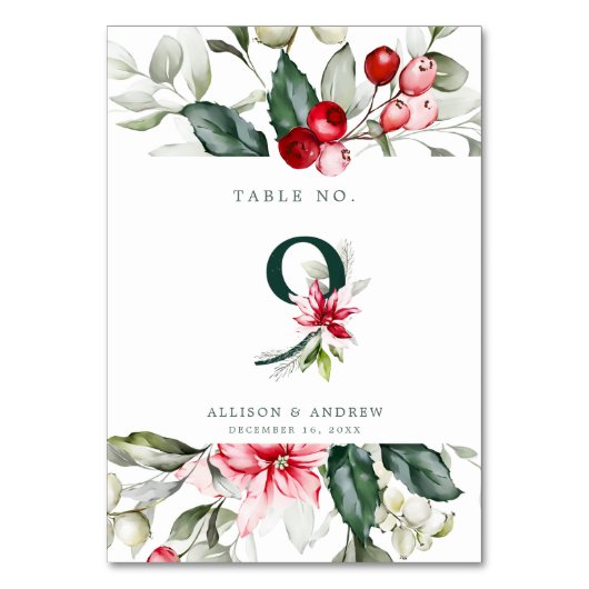 Winter Berry | TISCHNUMMER 9 (Vorderseite)