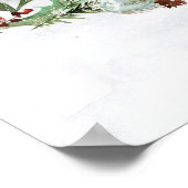 Winter Berry, Vögel und Schneeplakat Poster (Ecke)