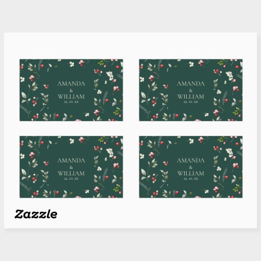 Winter Berry Wedding Sticker (Blatt)