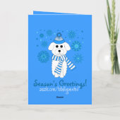 Winter Bichon Feiertagskarte (Rückseite)