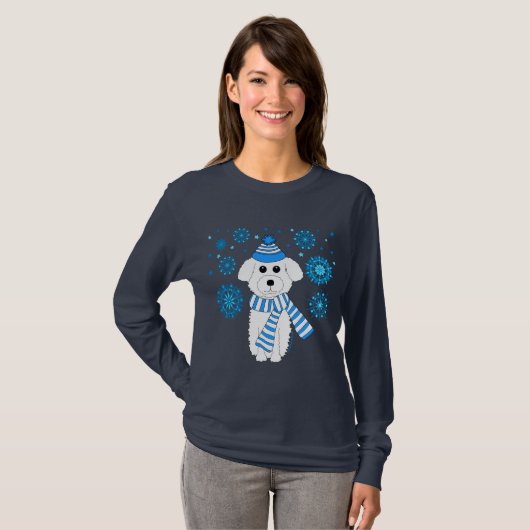 Winter Bichon T-Shirt (Vorne ganz)