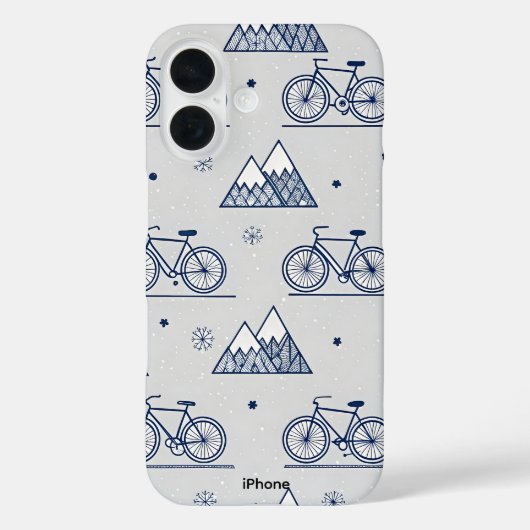 Winter Bike Mountain iPhone 16 Fall Case-Mate iPhone Hülle (Rückseite)