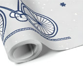Winter Bike Mountain Wrapper Geschenkpapier (Rolleneckpunkt)