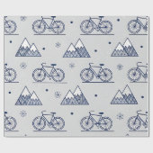 Winter Bike Mountain Wrapper Geschenkpapier (Flach)