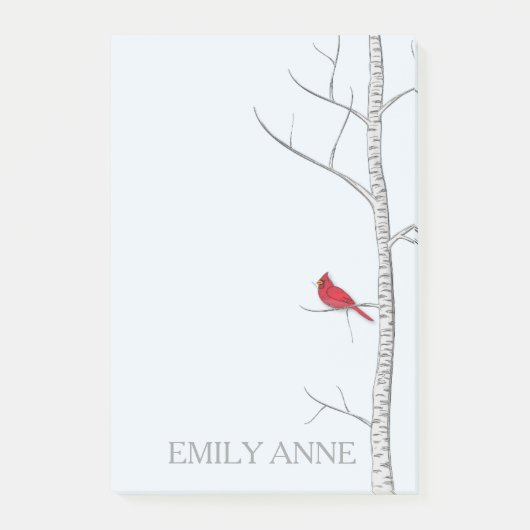 Winter Birch Post it Notes Post-it Klebezettel (Vorderseite)