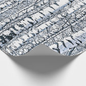 Winter Birch Tree Forest Geschenkpapier (Ecke)