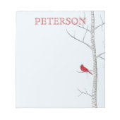 Winter Birch Tree Note Pad Notizblock (Vorderseite)