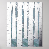 Winter Birch Trees Foil Prints Foliendrucke (Vorderseite)