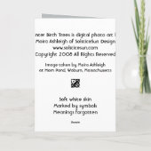 Winter Birch Trees Karte (Rückseite)