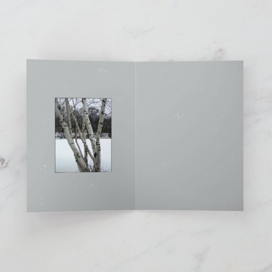Winter Birch Trees Karte (Innenseite)