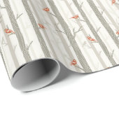 Winter Birch Trees & Red Kardinals Geschenkpapier (Rolleneckpunkt)