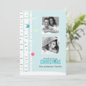 Winter Birch Weihnachts Foto Weihnachtskarte Feiertagskarte (Stehend Vorderseite)