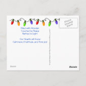 Winter Birches Solstice/Weihnachten Postkarte (Rückseite)