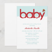 Winter Bird Baby Dusche Einladung (Vorne/Hinten)