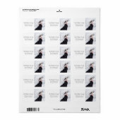 Winter Bird in der Hand Weihnachtskarte Adressaufkleber (Vorne)