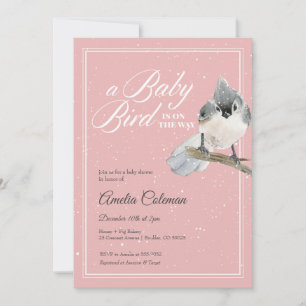 Winter Bird Snow Baby Dusche Einladung