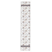 Winter Bird und Holly Pattern Weihnachten Mittelgroßer Tischläufer (Vorderseite)