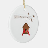 Winter Birdhouse Keramik Ornament (Rechts)