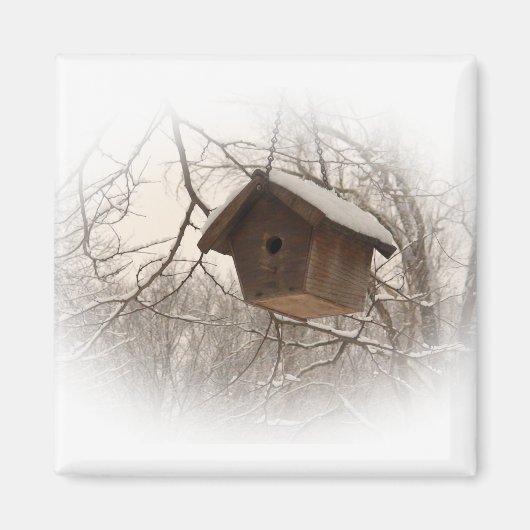 Winter Birdhouse Magnet (Vorne)