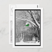 Winter Birdhouse Postkarte (Vorne/Hinten)