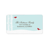 Winter Birds Address Labels Adressaufkleber (Vorne)