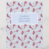 Winter Birds Baby Dusche Vorhersagen und Ratschläg (Rückseite)