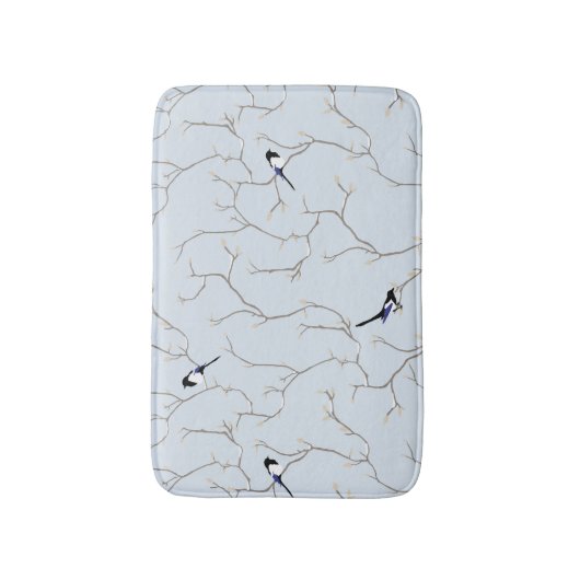 Winter BIrds Badematte (Vorderseite Vertikal)