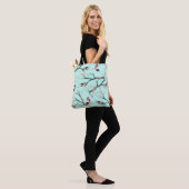 Winter Birds Bäume Branchen Wasserfarbe Tasche (Am Model)
