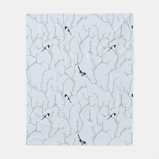 Winter BIrds Fleecedecke (Vorderseite)